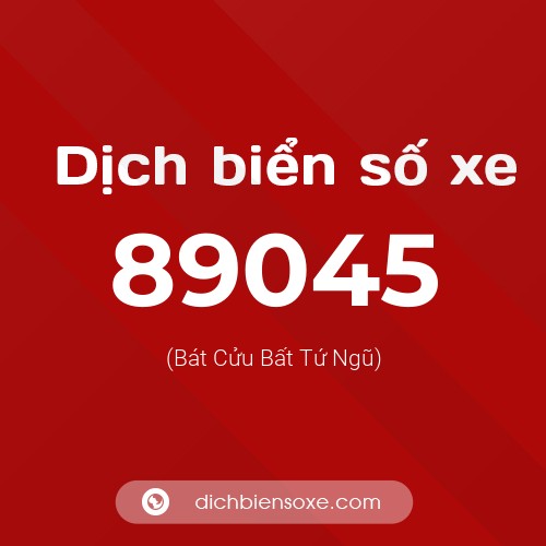 Ý nghĩa biển số xe 89045 là gì?