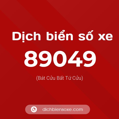 Ý nghĩa biển số xe 89049 là gì?