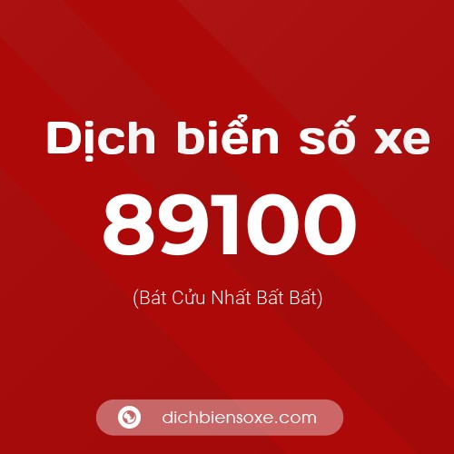 Ý nghĩa biển số xe 89100 là gì?