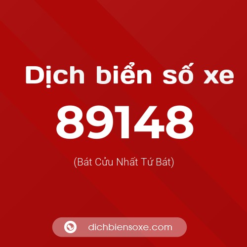 Ý nghĩa biển số xe 89148 là gì?