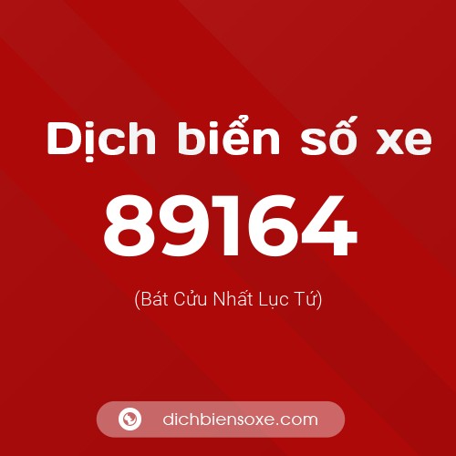 Ý nghĩa biển số xe 89164 là gì?