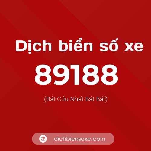 Ý nghĩa biển số xe 89188 là gì?