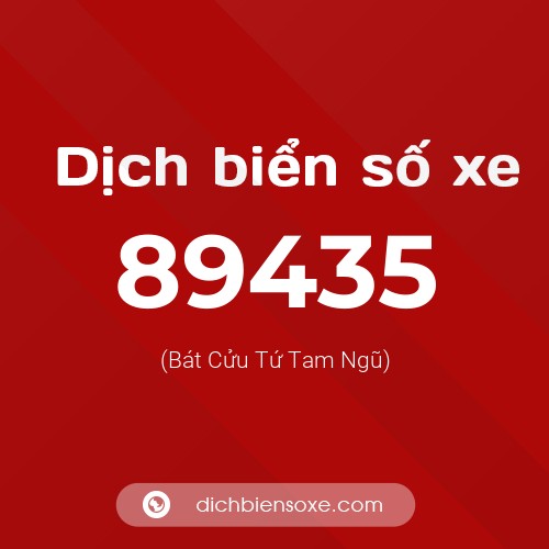 Ý nghĩa biển số xe 89435 là gì?