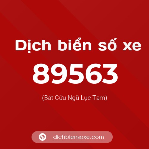 Ý nghĩa biển số xe 89563 là gì?