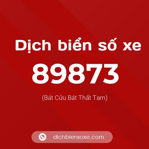 Ý nghĩa biển số xe 89873 là gì?