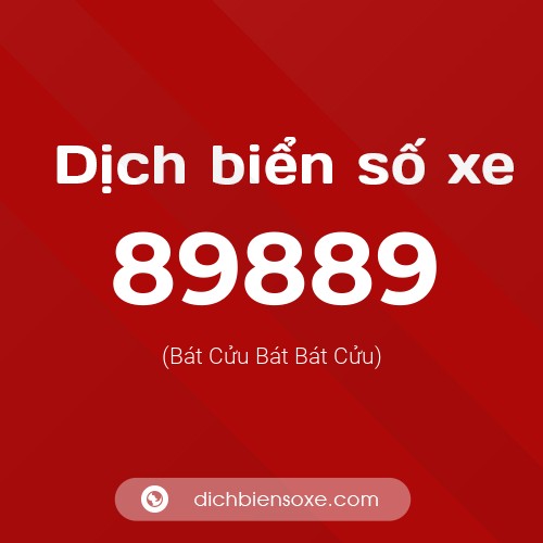 Ý nghĩa biển số xe 89889 là gì?
