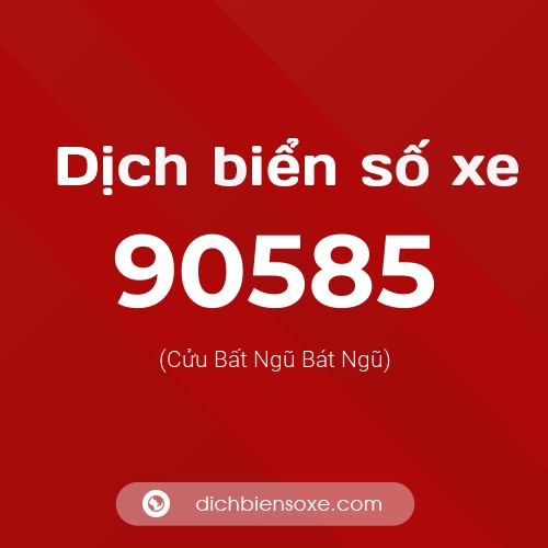 Ý nghĩa biển số xe 90585 là gì?