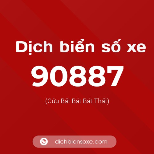Ý nghĩa biển số xe 90887 là gì?