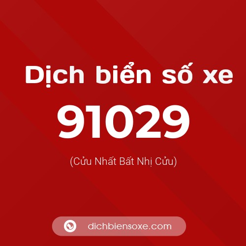 Ý nghĩa biển số xe 91029 là gì?
