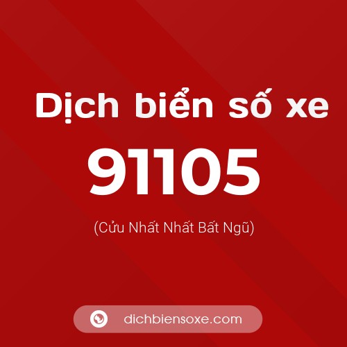 Ý nghĩa biển số xe 91105 là gì?