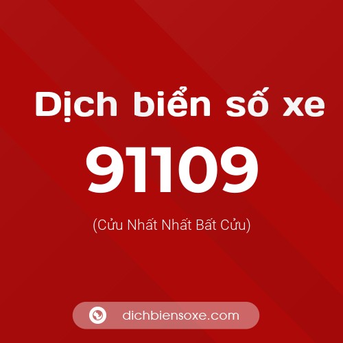 Ý nghĩa biển số xe 91109 là gì?