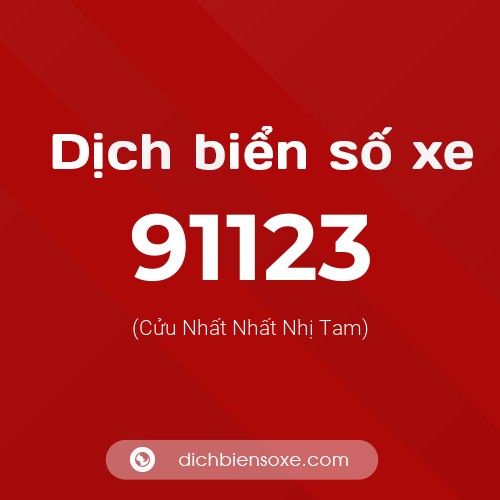 Ý nghĩa biển số xe 91123 là gì?