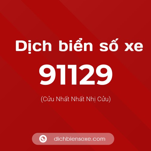 Ý nghĩa biển số xe 91129 là gì?