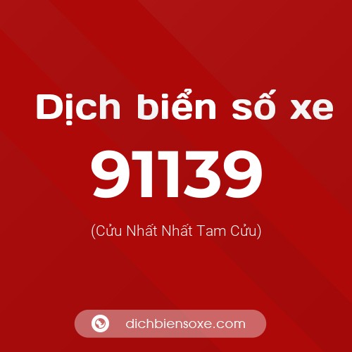 Ý nghĩa biển số xe 91139 là gì?
