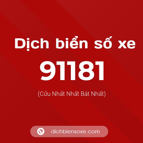Ý nghĩa biển số xe 91181 là gì?