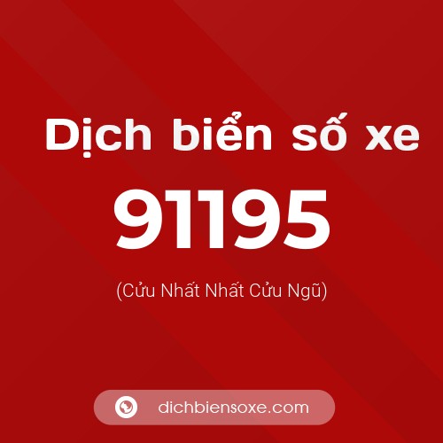 Ý nghĩa biển số xe 91195 là gì?