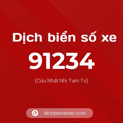 Ý nghĩa biển số xe 91234 là gì?
