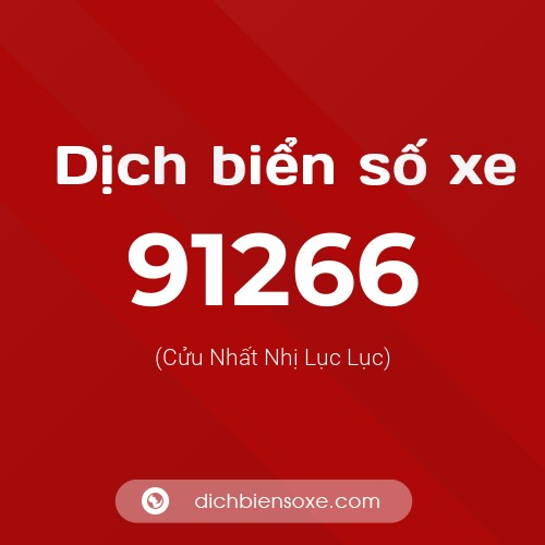 Ý nghĩa biển số xe 91266 là gì?