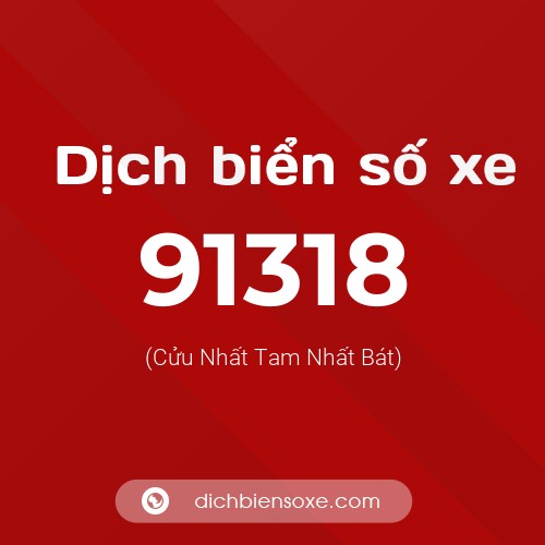 Ý nghĩa biển số xe 91318 là gì?