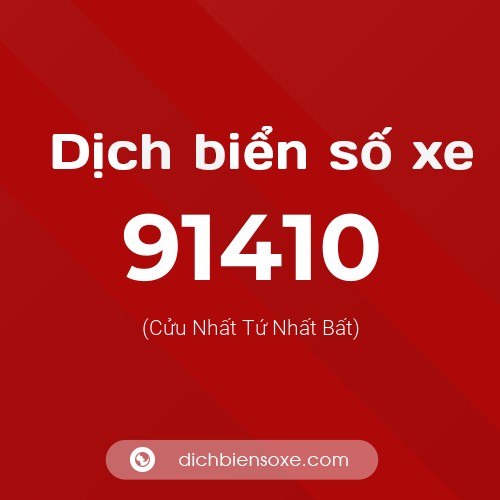 Ý nghĩa biển số xe 91410 là gì?