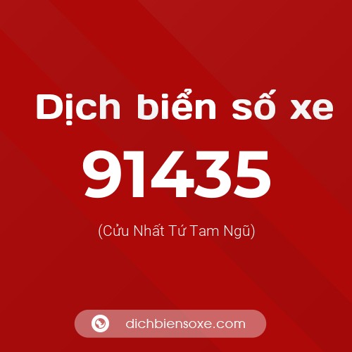 Ý nghĩa biển số xe 91435 là gì?