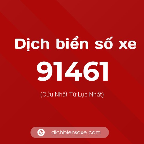 Ý nghĩa biển số xe 91461 là gì?