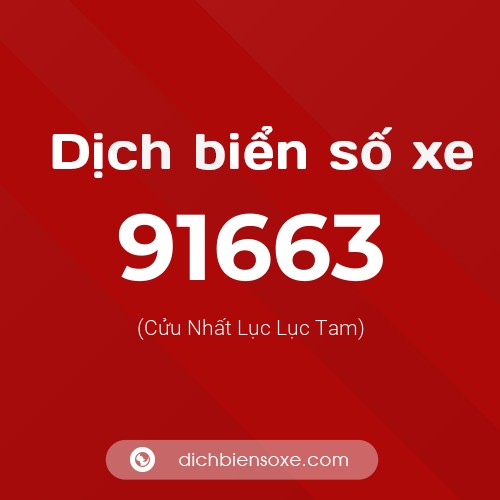 Ý nghĩa biển số xe 91663 là gì?