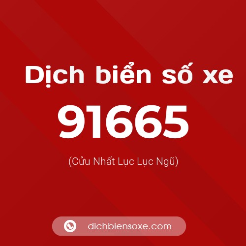Ý nghĩa biển số xe 91665 là gì?
