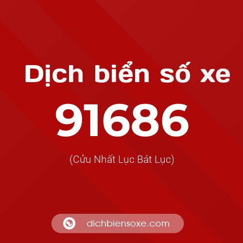 Ý nghĩa biển số xe 91686 là gì?