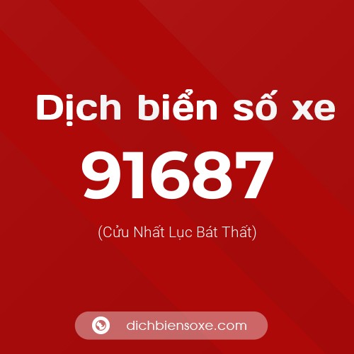 Ý nghĩa biển số xe 91687 là gì?