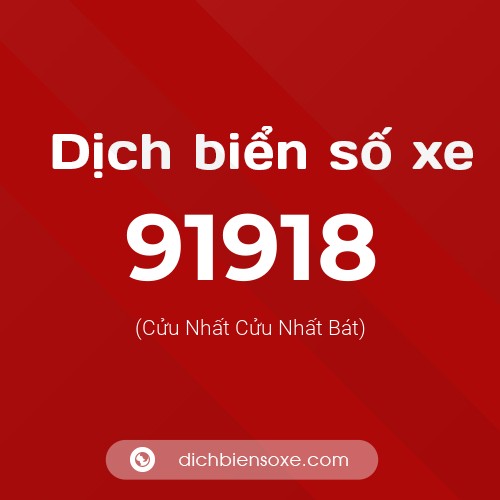 Ý nghĩa biển số xe 91918 là gì?