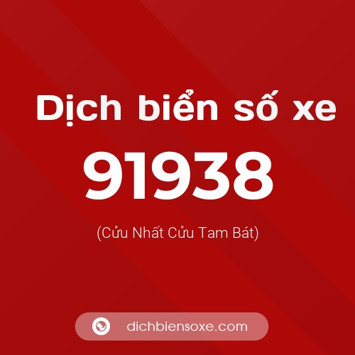 Ý nghĩa biển số xe 91938 là gì?