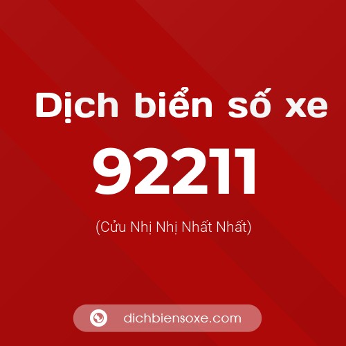 Ý nghĩa biển số xe 92211 là gì?