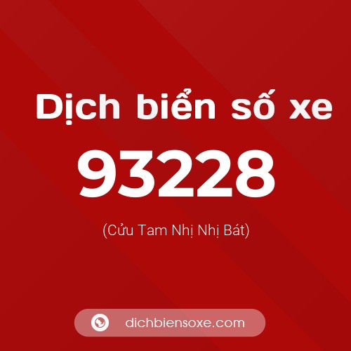 Ý nghĩa biển số xe 93228 là gì?