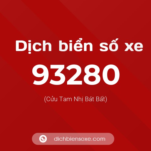 Ý nghĩa biển số xe 93280 là gì?