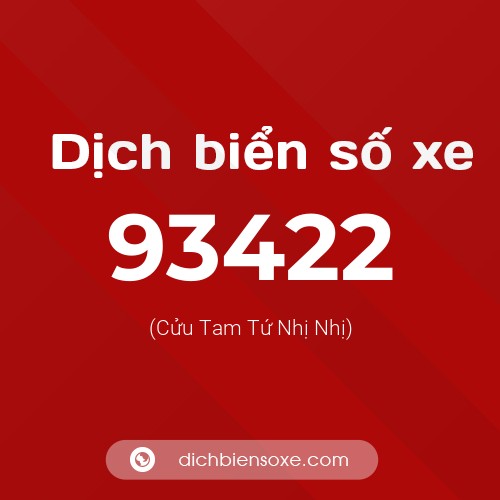 Ý nghĩa biển số xe 93422 là gì?