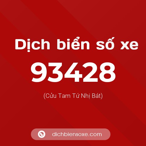 Ý nghĩa biển số xe 93428 là gì?