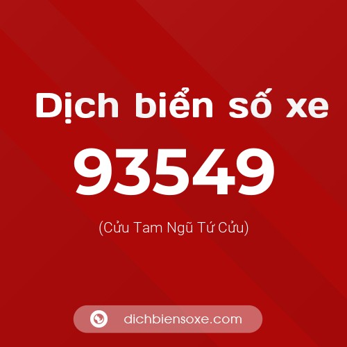 Ý nghĩa biển số xe 93549 là gì?