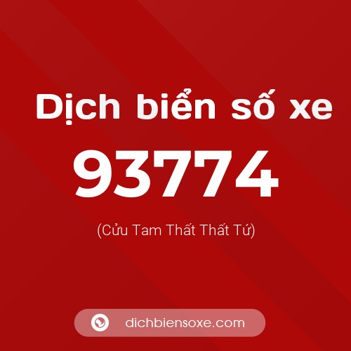 Ý nghĩa biển số xe 93774 là gì?