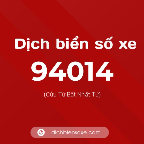 Ý nghĩa biển số xe 94014 là gì?