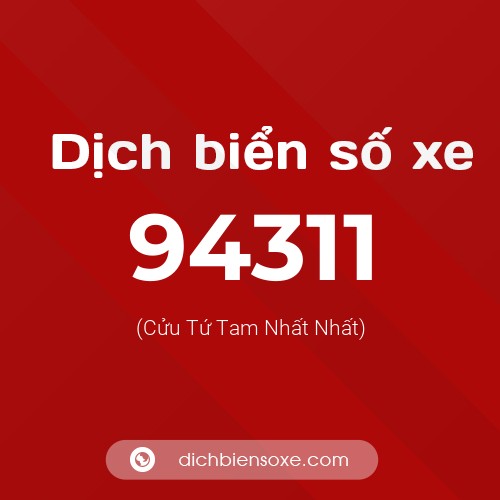 Ý nghĩa biển số xe 94311 là gì?