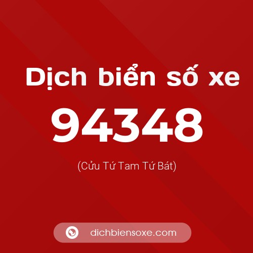 Ý nghĩa biển số xe 94348 là gì?