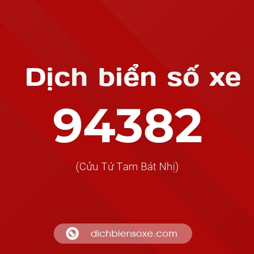Ý nghĩa biển số xe 94382 là gì?