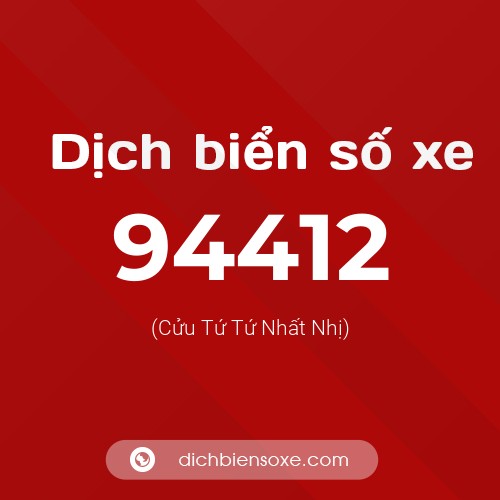 Ý nghĩa biển số xe 94412 là gì?