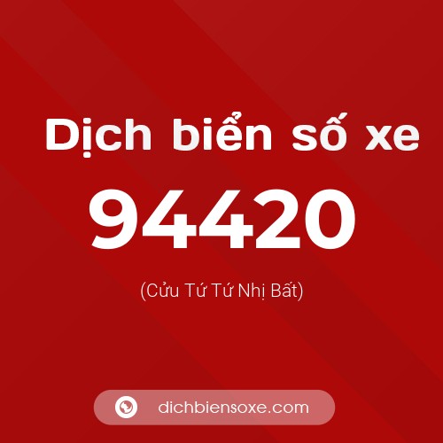 Ý nghĩa biển số xe 94420 là gì?