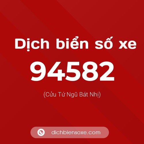 Ý nghĩa biển số xe 94582 là gì?