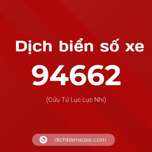 Ý nghĩa biển số xe 94662 là gì?
