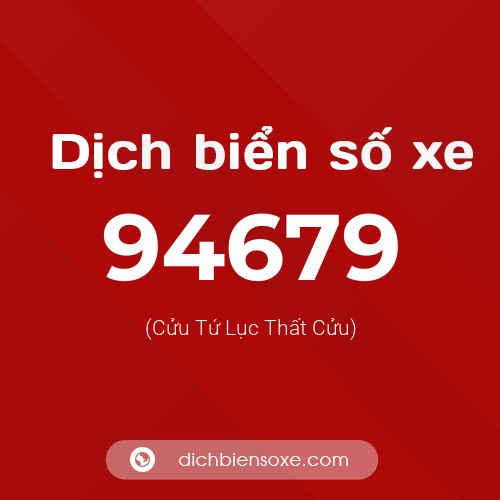 Ý nghĩa biển số xe 94679 là gì?