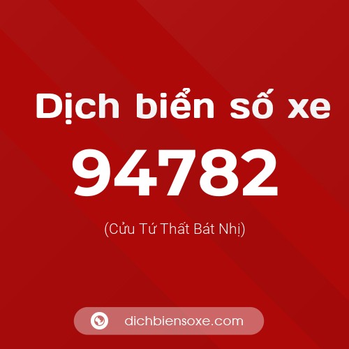 Ý nghĩa biển số xe 94782 là gì?