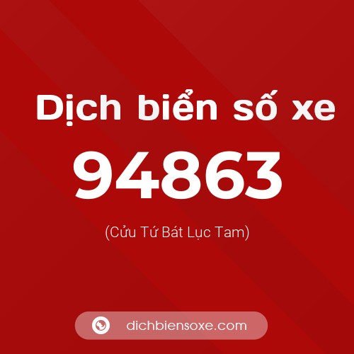 Ý nghĩa biển số xe 94863 là gì?
